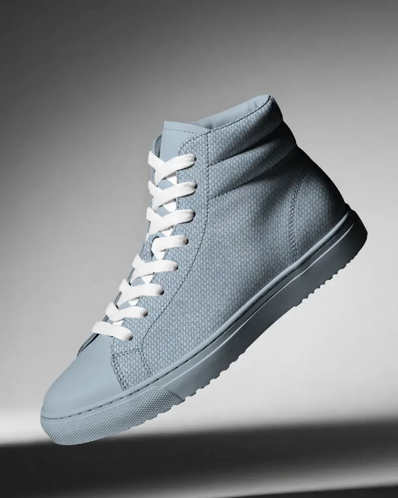 Lightweight Athletic High Top Shoes Mockup With Padded Ankle Support And Durable Sole