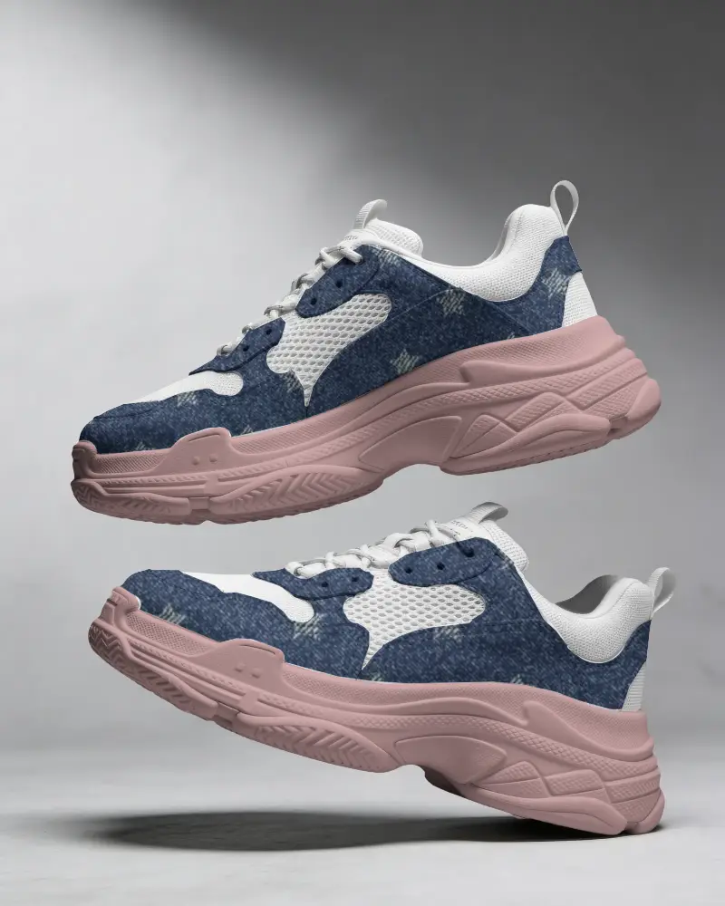 Modern Athletic Shoes Mockup Durable Comfortable Stylish Running Training Footwear Active Lifestyle