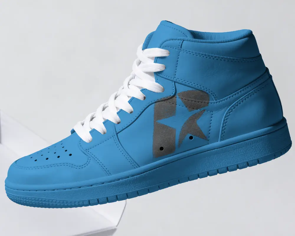 High Quality Leather Mid Top Shoes Mockup For Sports And Casual Wear With Breathable Design