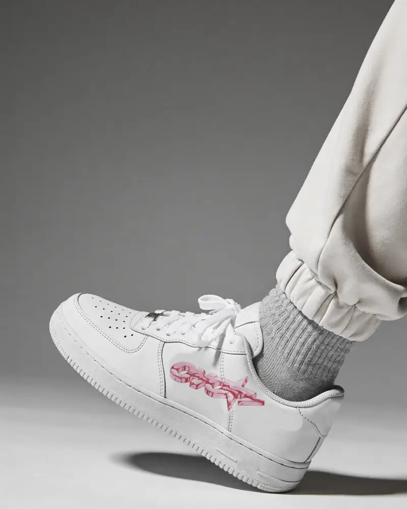 Stylish Lace Up Sports Shoe Mockup Designed For Comfort And Versatility In Any Casual Setting