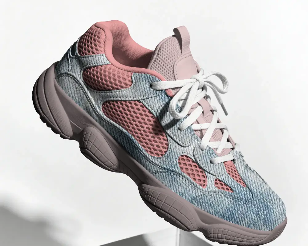 Breathable Athletic Running Shoes Mockup Cushioned Sole For Maximum Support And Durability