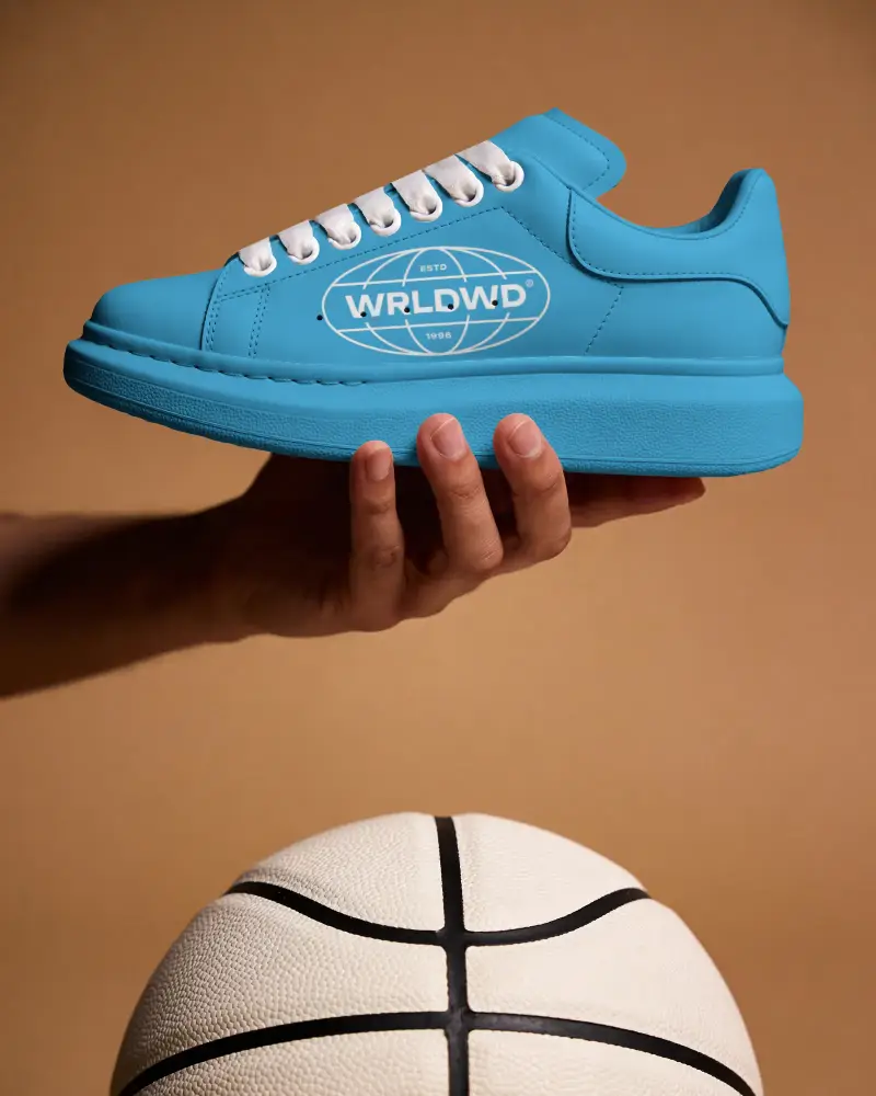 Stylish Durable Athletic Shoes Mockup For Basketball And Everyday Active Lifestyle Support