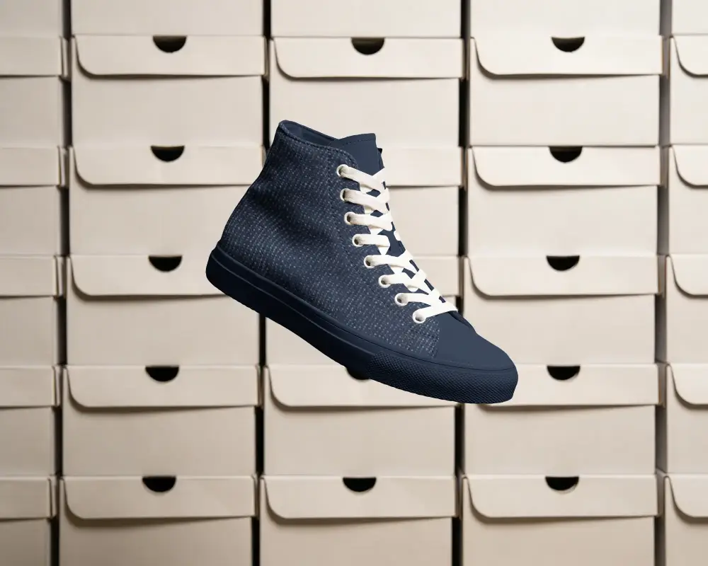 Premium High Top Casual Shoes Mockup For Street Style Comfort And Durable Wear