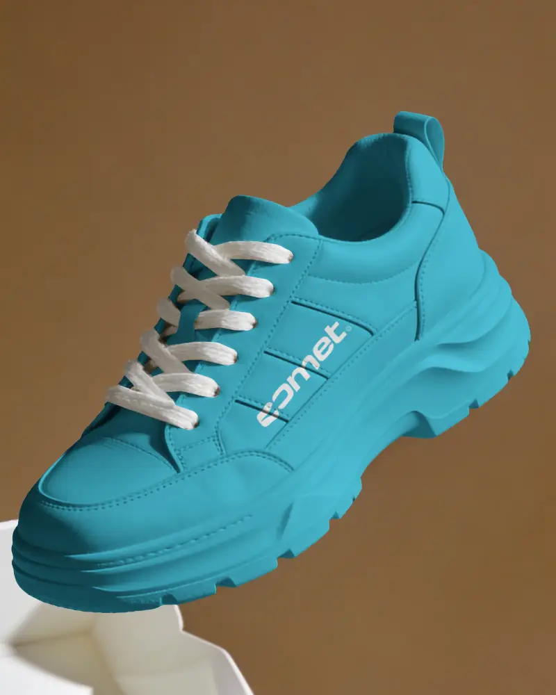 Stylish Athletic Shoes Mockup With Breathable Material And Advanced Cushioning For Active Lifestyles