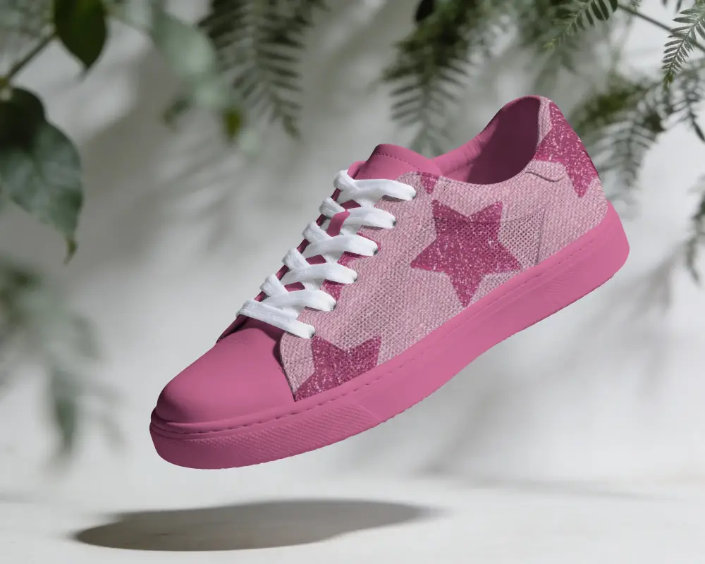 Casual Sports Shoes Mockup With Rubber Sole And Padded Collar For Daily Wear