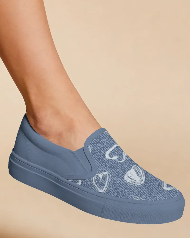 Comfortable Slipon Canvas Shoes Mockup For Casual Wear Easy To Wear Daily Footwear Design Shoe