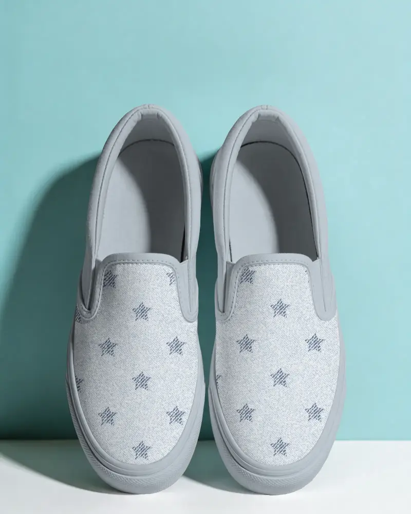 Comfortable Slip On Shoes Mockup  Everyday Urban Style With Durable Outsoles And Breathable Fabric