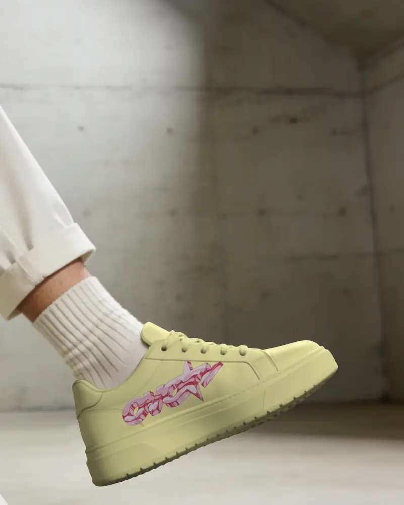 Urban Casual Shoes Mockup With Lace Up Design Comfort And Style For All Seasons