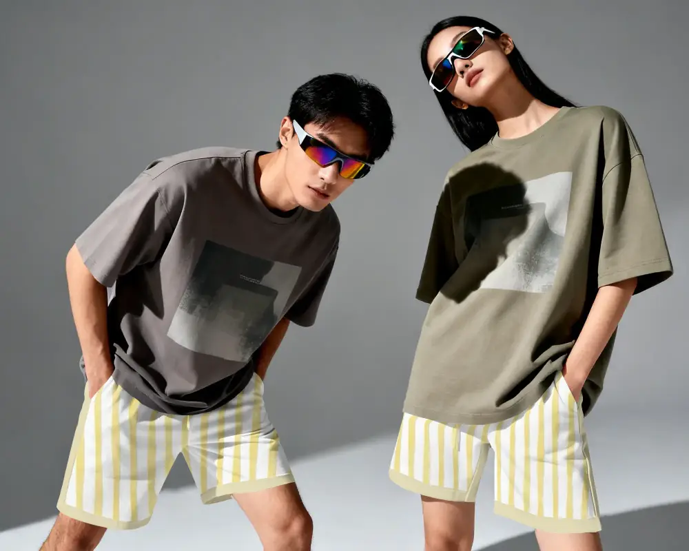 Urban Streetwear Menswear Summer Shorts Mockup Casual Athletic Style For Active Lifestyle