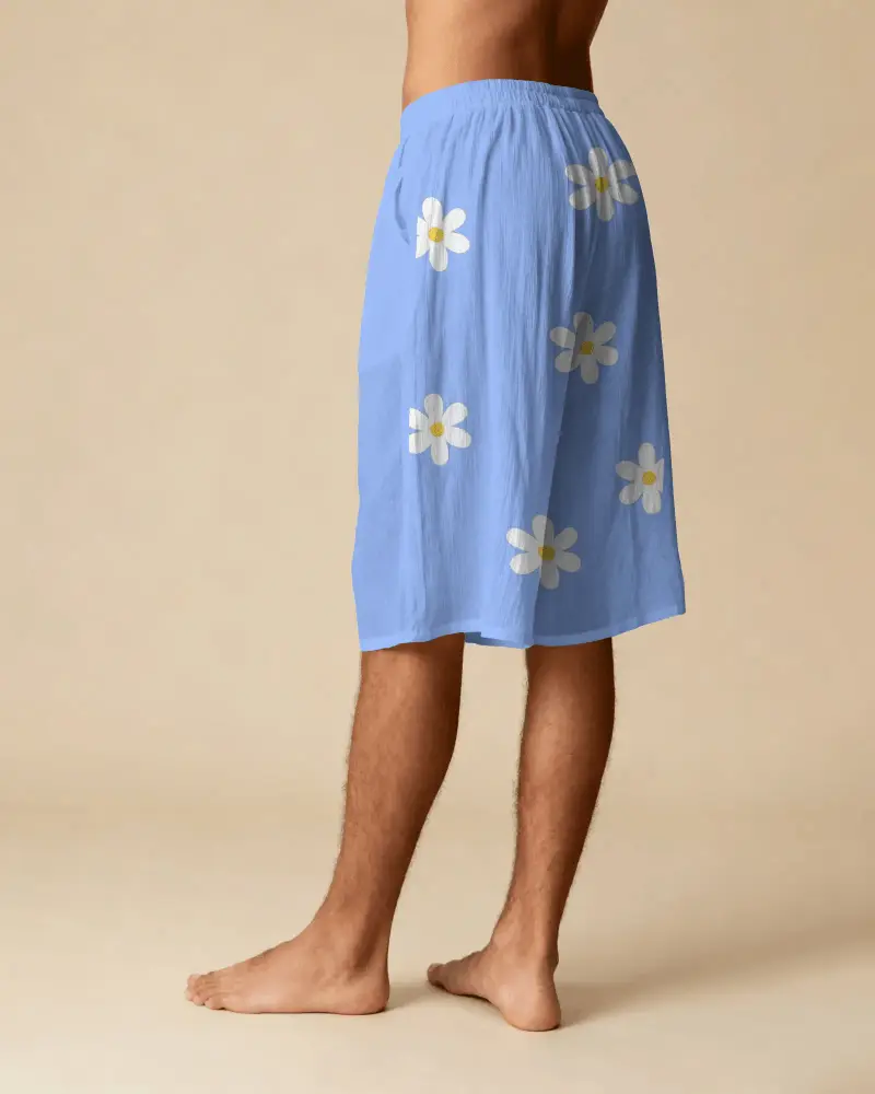 Casual Relaxed Fit Men Shorts Mockup Lightweight Soft Material Ideal For Warm Weather