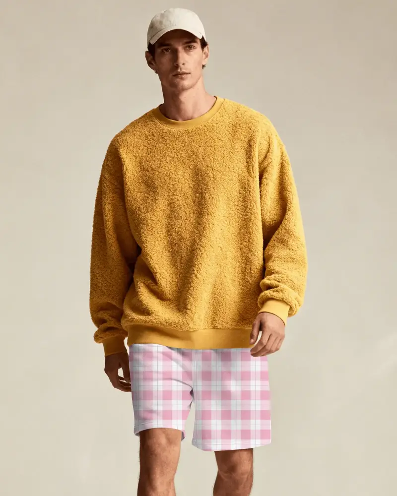 Casual Comfort Fit Men Shorts Mockup Stylish Dailywear Lightweight Breathable Fashion