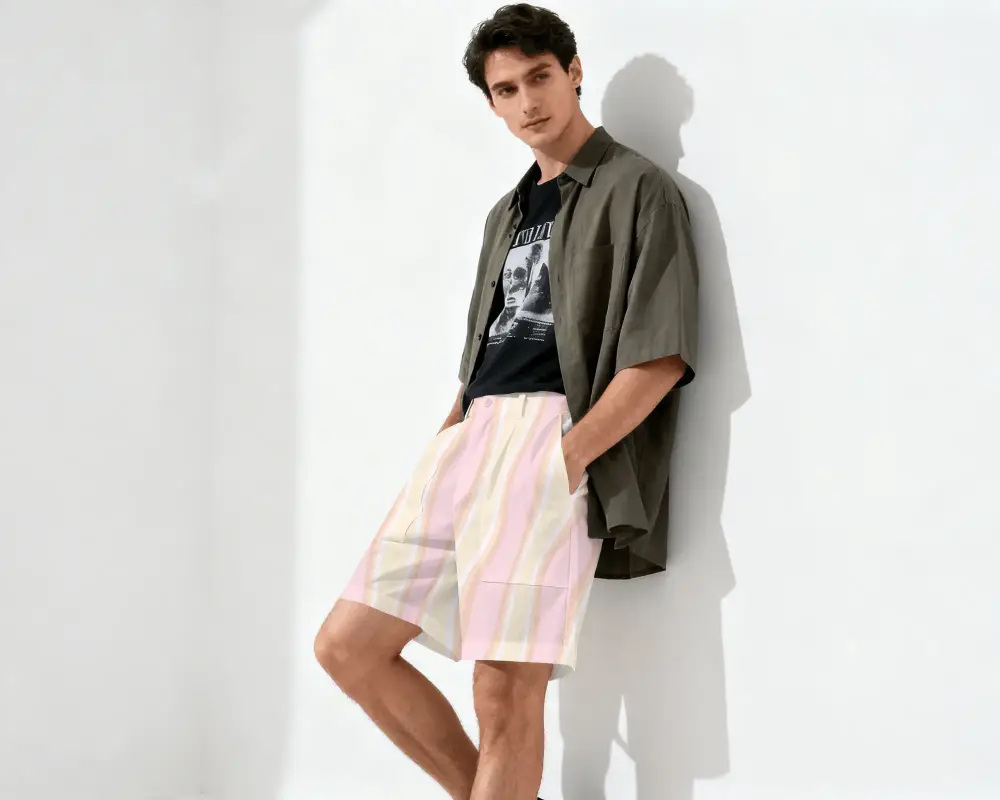 Comfortable Loose Fit Mens Shorts Mockup For Easy Movement And Modern Casual Looks