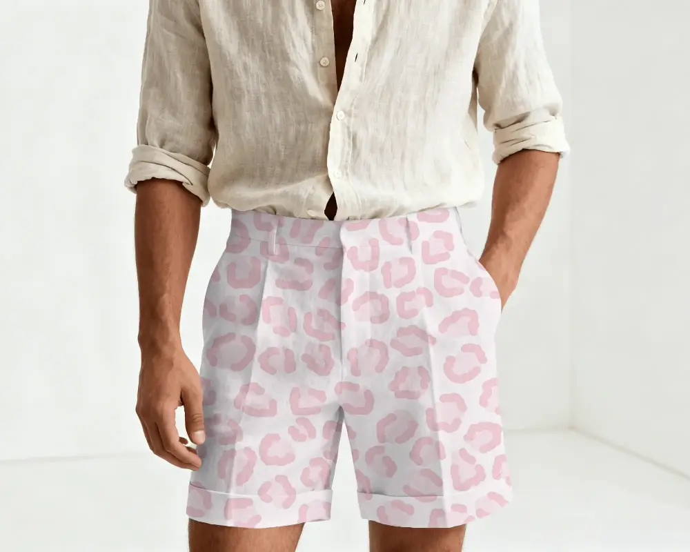 Breathable Mens Shorts Mockup Cut With Functional Pockets And Belt Loops For Daily Wear