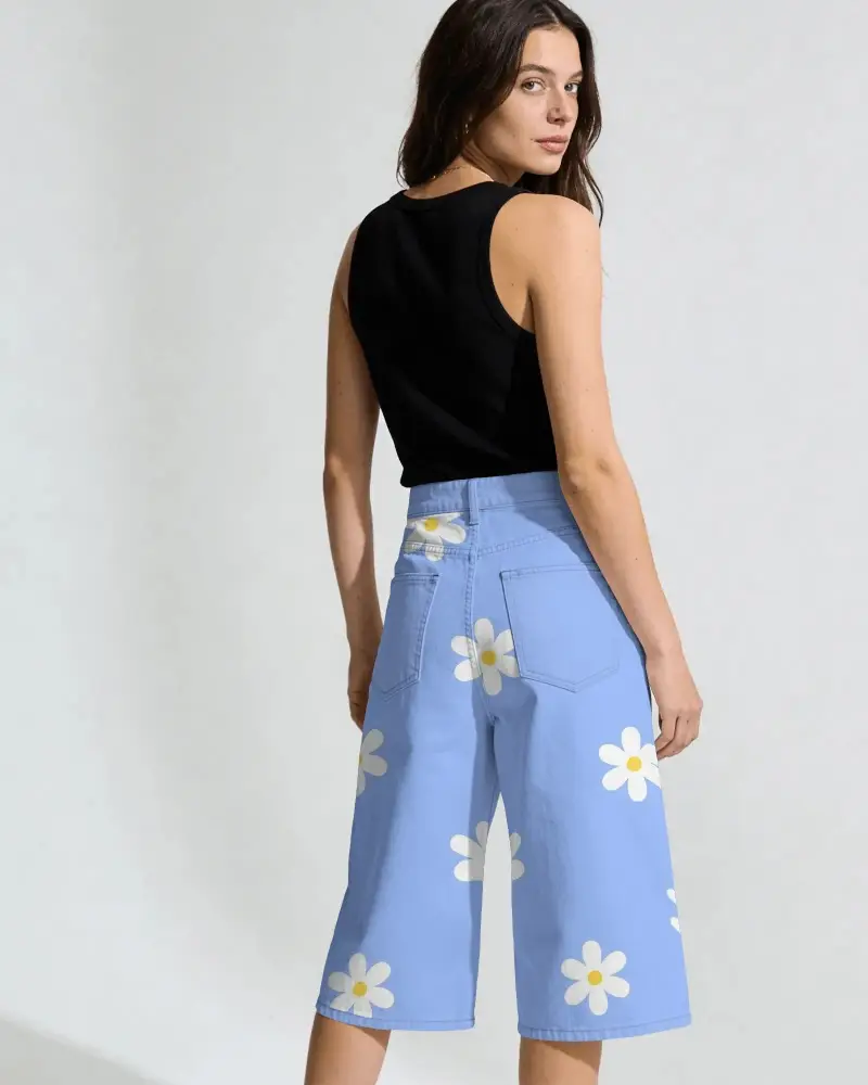High Waisted Wide Leg Shorts With Back Pockets Perfect For Casual And Stylish Summer Wear