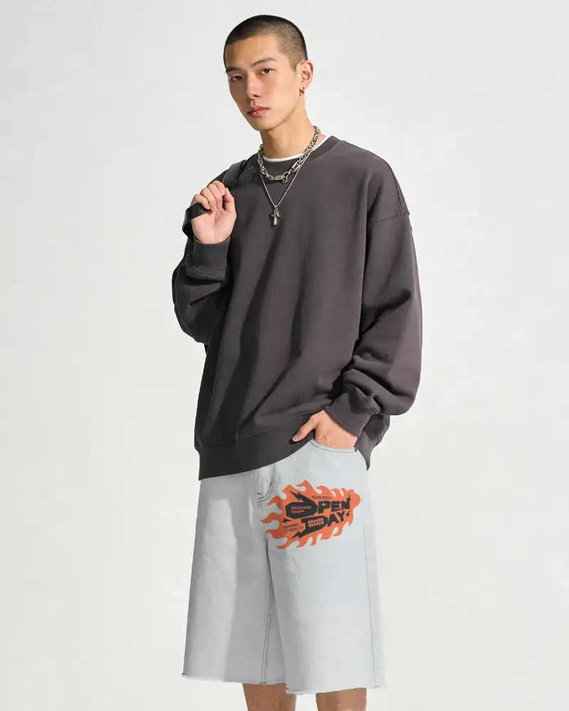 Streetwear Inspired Relaxed Fit Shorts Mockup With Raw Hem Perfect For Casual Outfits And Style