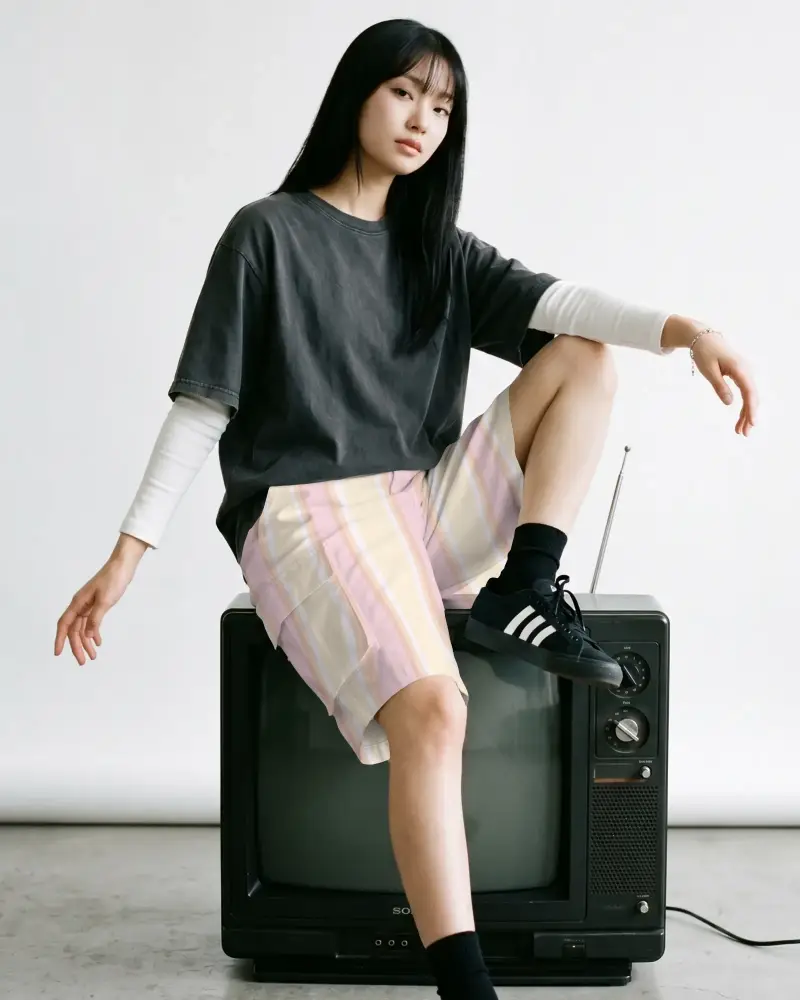Trendy Mid Length Shorts Mockup For Comfort And Style Versatile Wear For Casual And Urban Outfits
