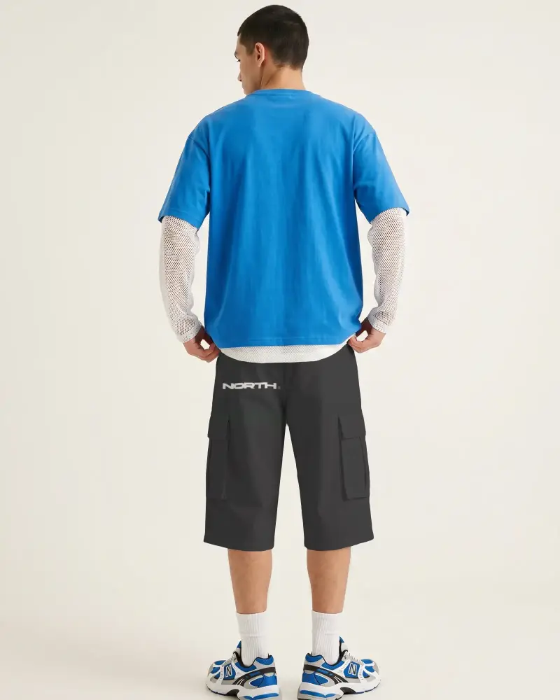 Comfortable Casual Cargo Shorts Mockup Loose Fit With Functional Side Pockets For Everyday Wear