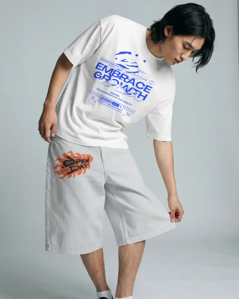 Stylish Comfortable Loose Fit Men Shorts Mockup Breathable Casual Wear Summer Essential Wardrobe