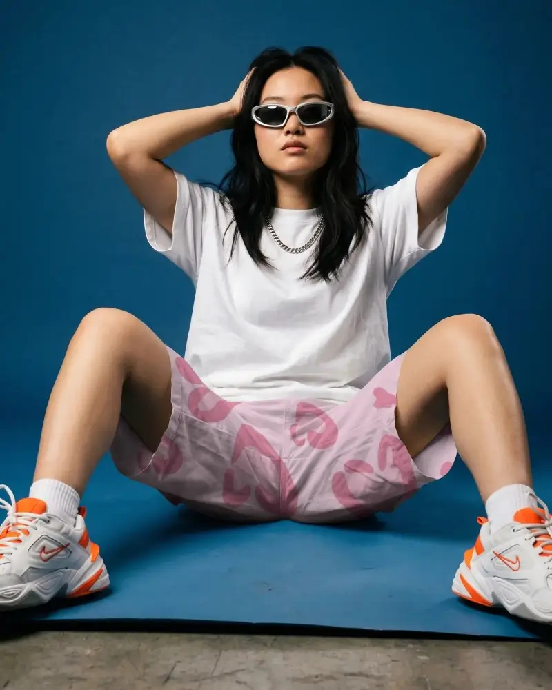 Trendy High Quality Shorts Mockup With Relaxed Cut Perfect For Sports Casual And Athleisure Look