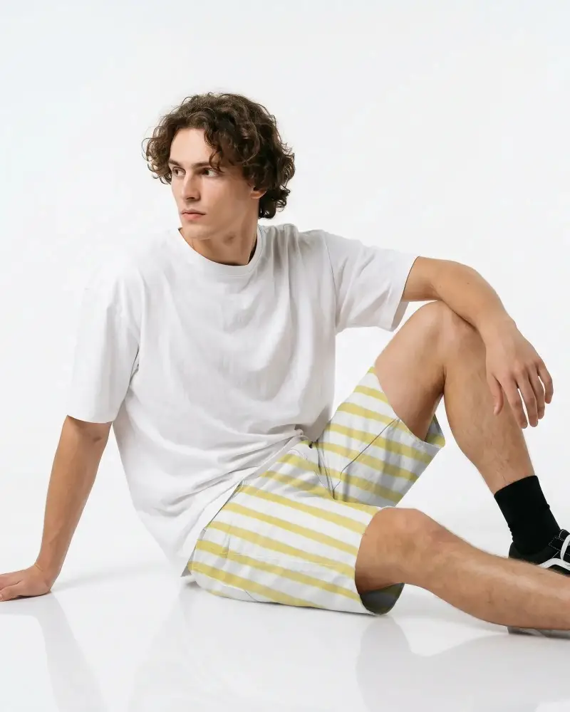 Comfortable Casual Shorts Mockup For Men Perfect For Summer Outdoor Activities And Everyday Wear