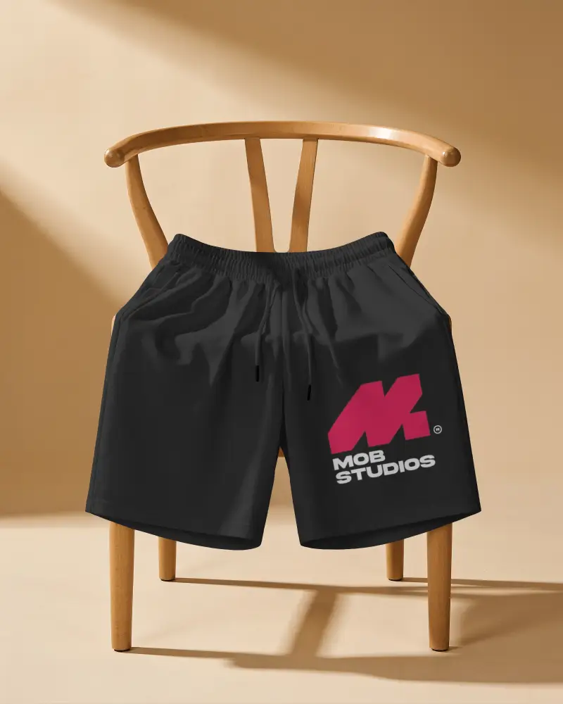 Relaxed Fit Mesh Shorts Mockup Designed For Everyday Use With Elastic Waist And Adjustable Tie