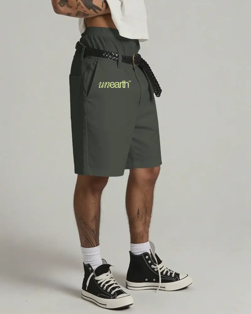 Elastic Waistband Comfortable Men Shorts Mockup With Pockets For Casual Everyday Wear And Style
