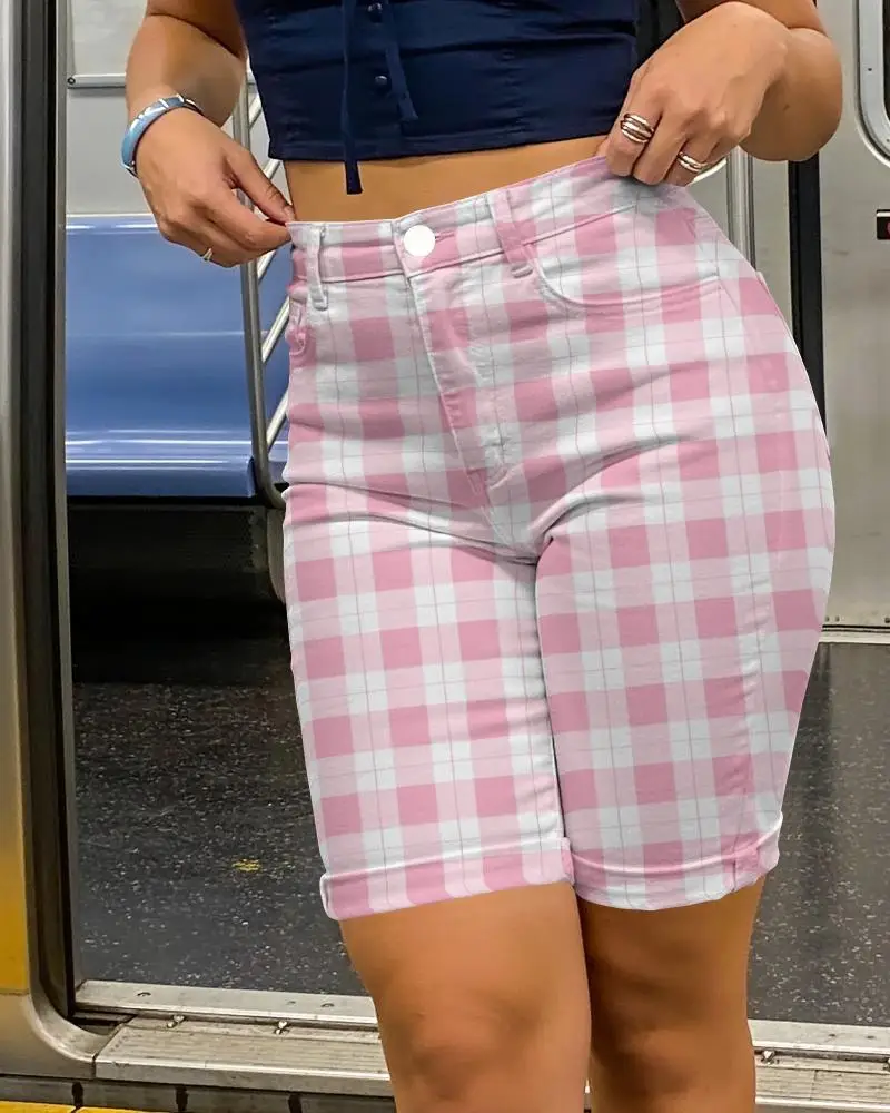 High Waisted Denim Shorts Mockup For Women Summer Fashion Comfortable Stylish Casual Wear