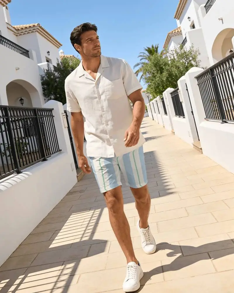 Mens Lightweight Comfortable Breathable Shorts Mockup For Summer Casual Walking And Everyday Wear