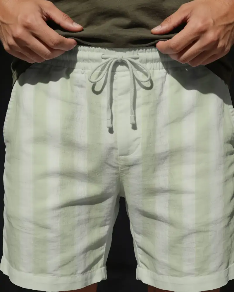 Breathable Comfort Fit Men Shorts Mockup Elastic Waistband And Adjustable Drawstring For Easy Wear