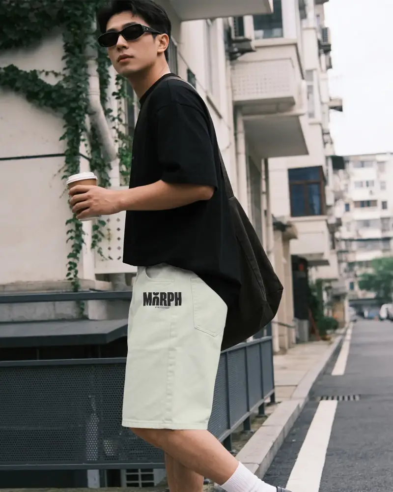 Casual Streetwear Shorts Mockup For Men Perfect For Summer Outings With Comfortable Fit And Style