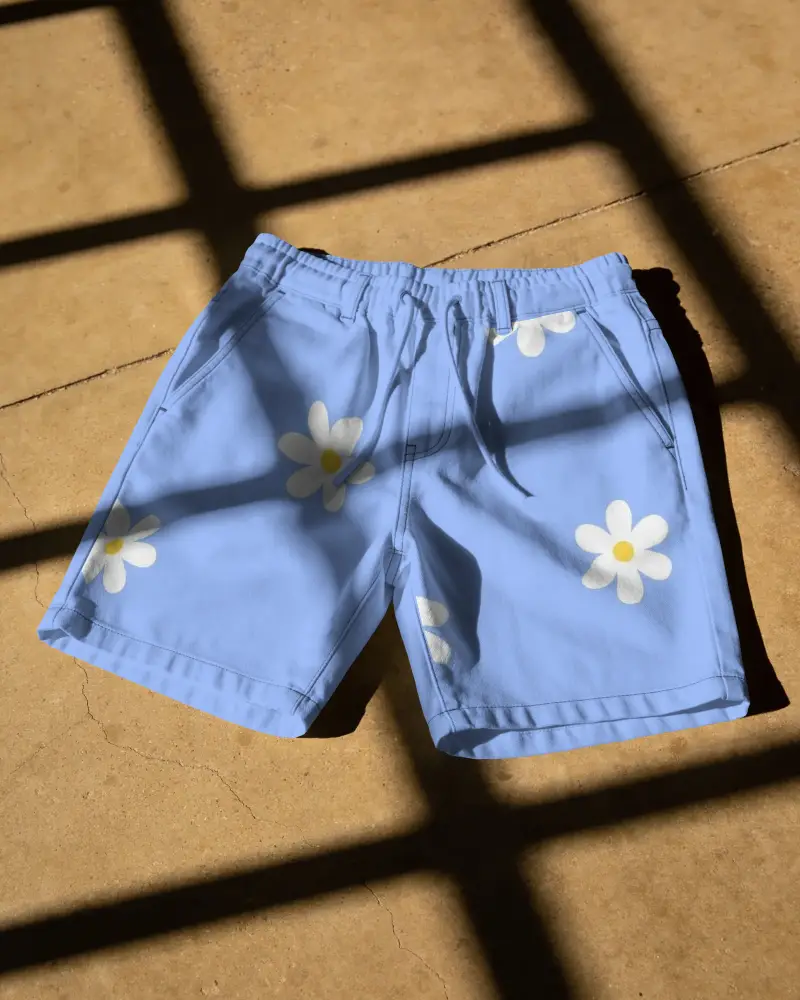 Breathable Lightweight Drawstring Shorts Mockup Perfect For Athletic Wear And Leisure Activities