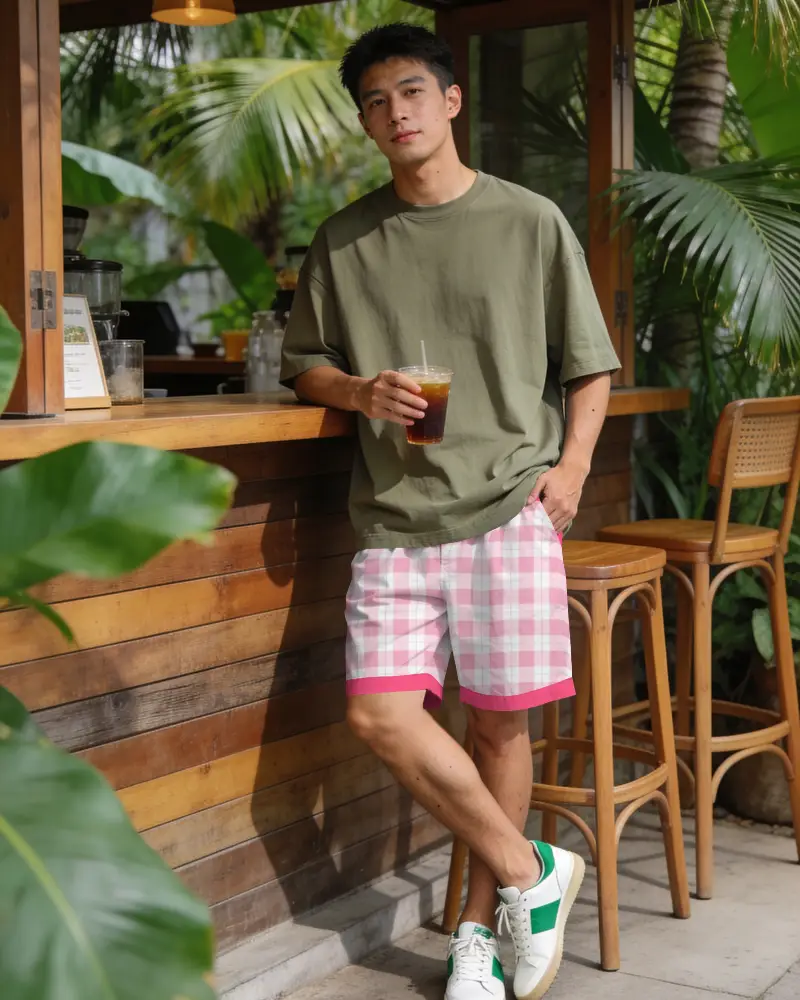 Casual Comfortable Breathable Men Shorts Mockup For Summer Outdoor Leisure Wear And Everyday Style