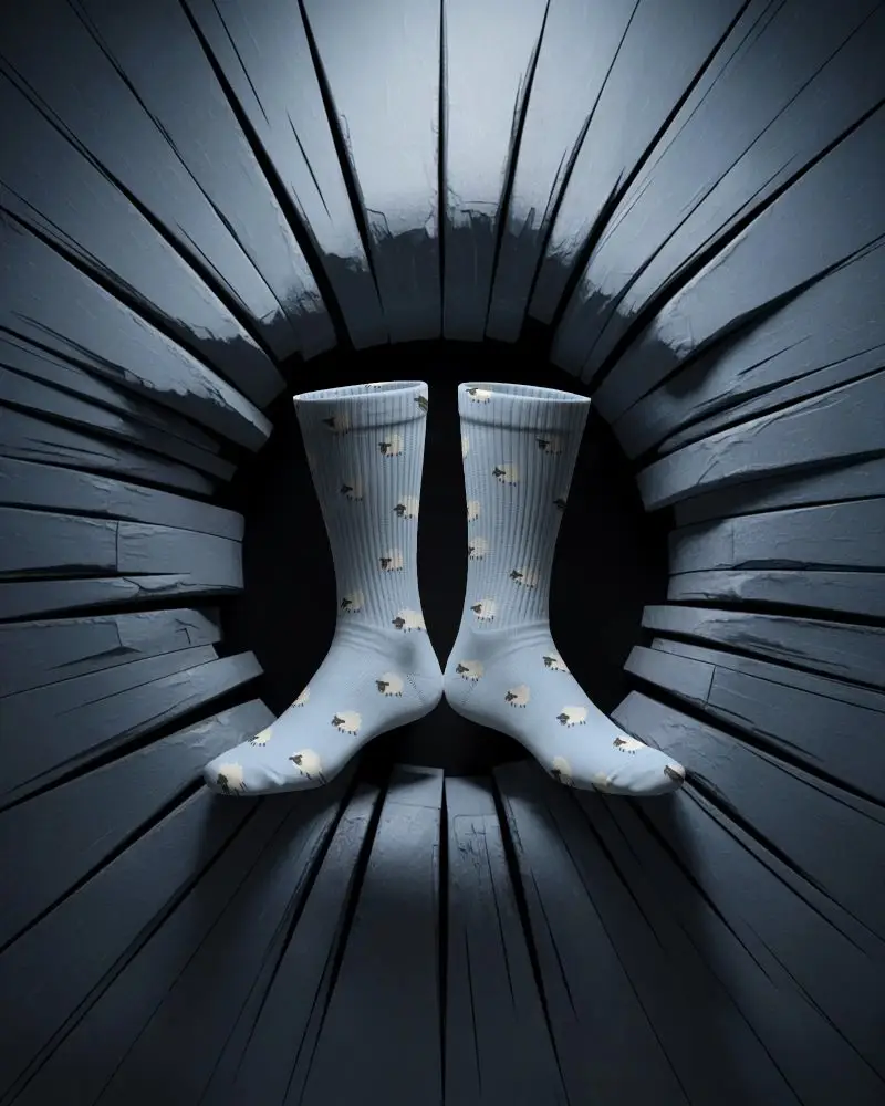 Stylish Mid Calf Athletic Socks Mockup Offering Support And Comfort For Active Lifestyles