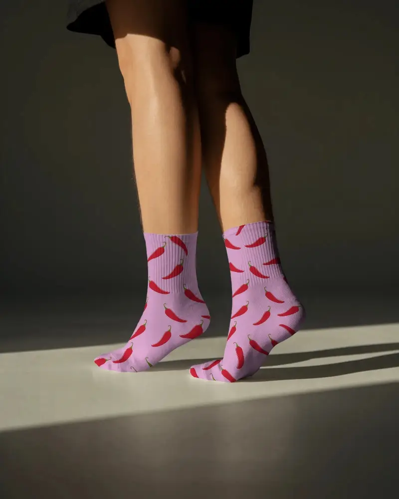 Soft Stretchy Rib Knit Socks Designed For All Day Comfort And Versatile Use Mockup