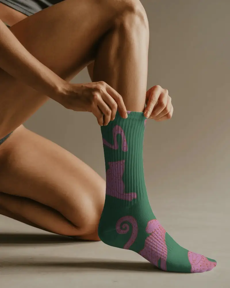 Durable Athletic Socks Mockup Designed For Support And Cushioning During Running Or Workouts