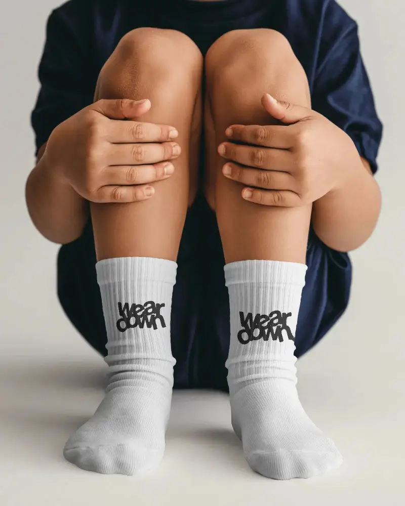 Comfortable Kids Cotton Socks Mockup High Quality Soft Breathable Durable Stylish Everyday Wear