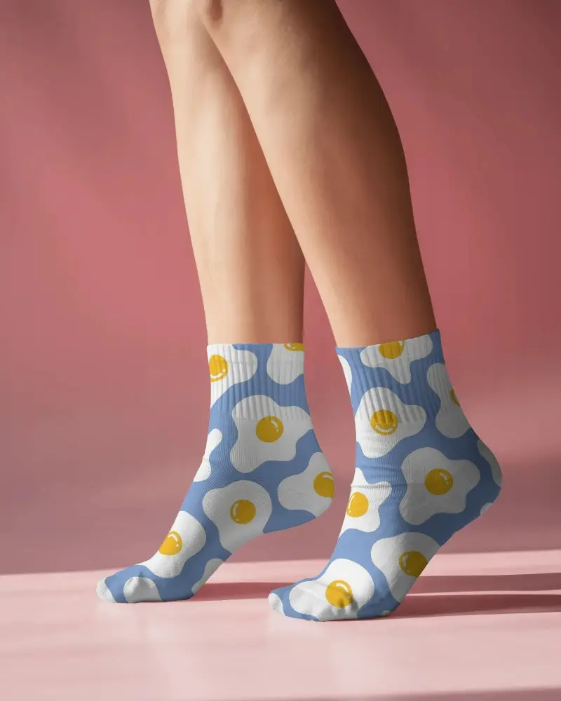 Comfortable Ribbed Knit Ankle Socks Mockup For Casual Wear Perfect For Everyday Outfits