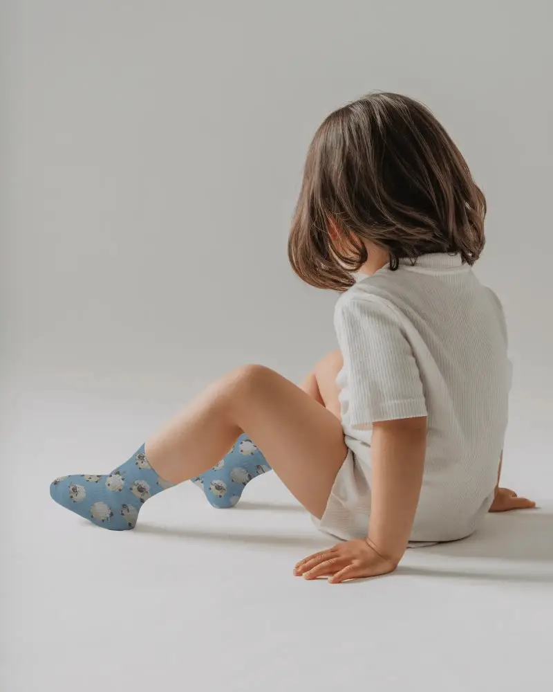 Comfy Kids Cotton Socks Mockup Perfect For Daily Wear And Sensitive Skin Support Or Active Playtime