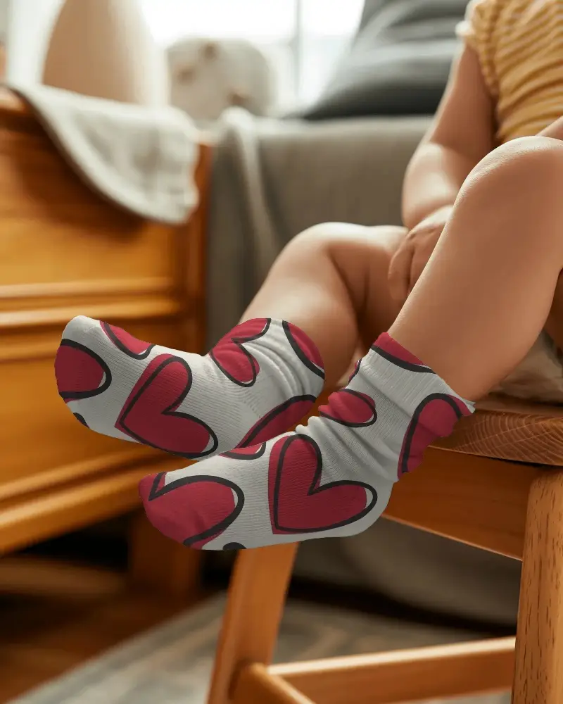 Comfortable Soft Baby Socks Mockup For Toddlers Perfect For Delicate Skin And Everyday Wear Usage
