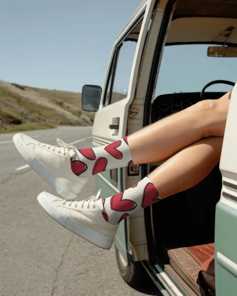 Comfortable Ribbed Crew Socks Mockup For Everyday Style Perfect Fit For Mens And Womens Footwear