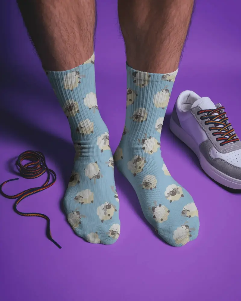 Comfortable Ribbed Calf Socks Mockup For Men And Women Perfect For Casual Daily Wear