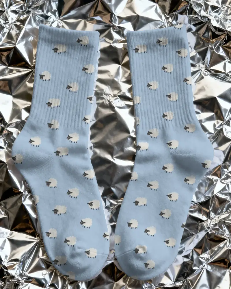 Comfortable Ribbed Cotton Socks Mockup Daily Use Durable Classic Style Footwear Accessories