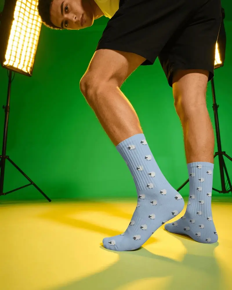 Comfortable Ribbed Crew Socks For Everyday Wear Perfect Fit And Durable Material