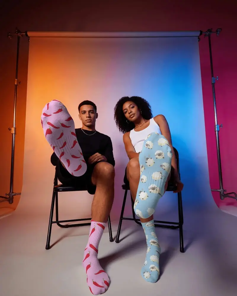 Comfortable Breathable Cotton Socks Mockup For Casual And Sportswear Fashion Presentation
