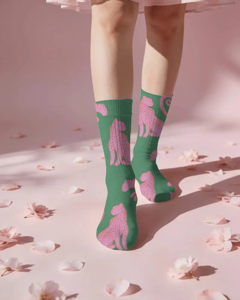 Cozy Mid Calf Ribbed Comfortable Casual Knit Socks Mockup For Daily Wear And Style