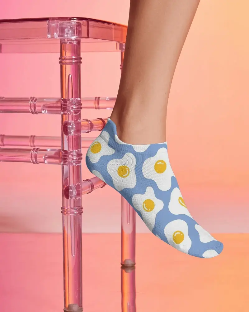 Breathable Comfortable Low Cut Athletic Socks Mockup For Casual Wear And Sport Activities