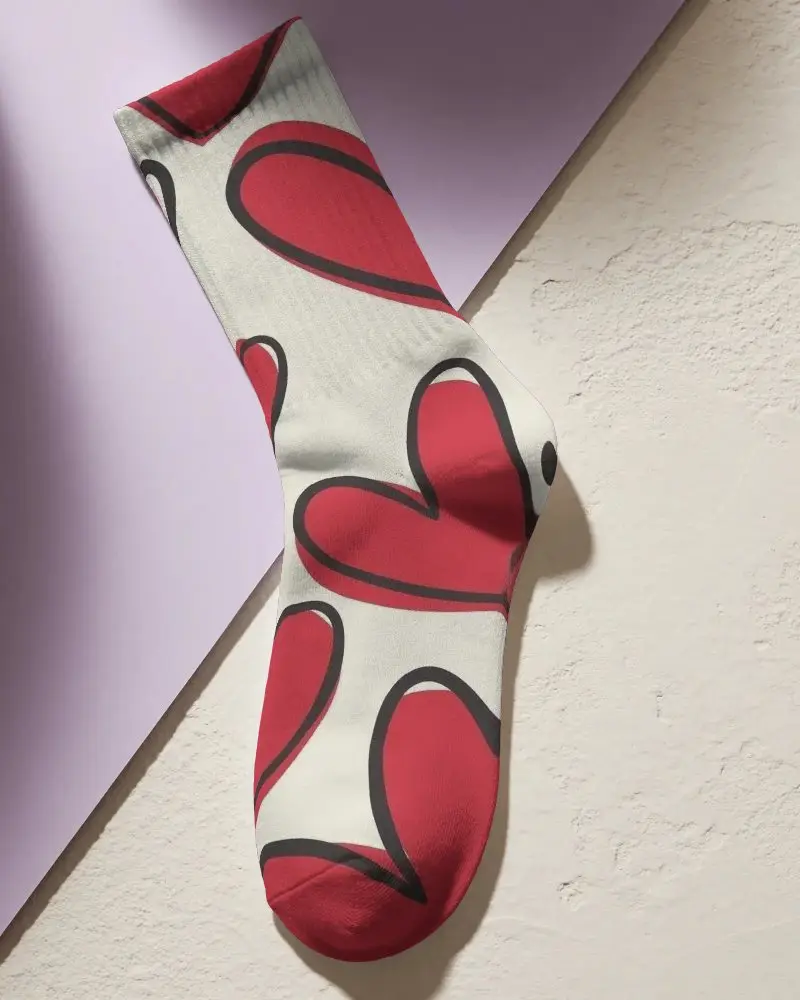 Comfortable Ribbed Cotton Blend Socks Mockup For Everyday Wear With Breathable Fabric Design