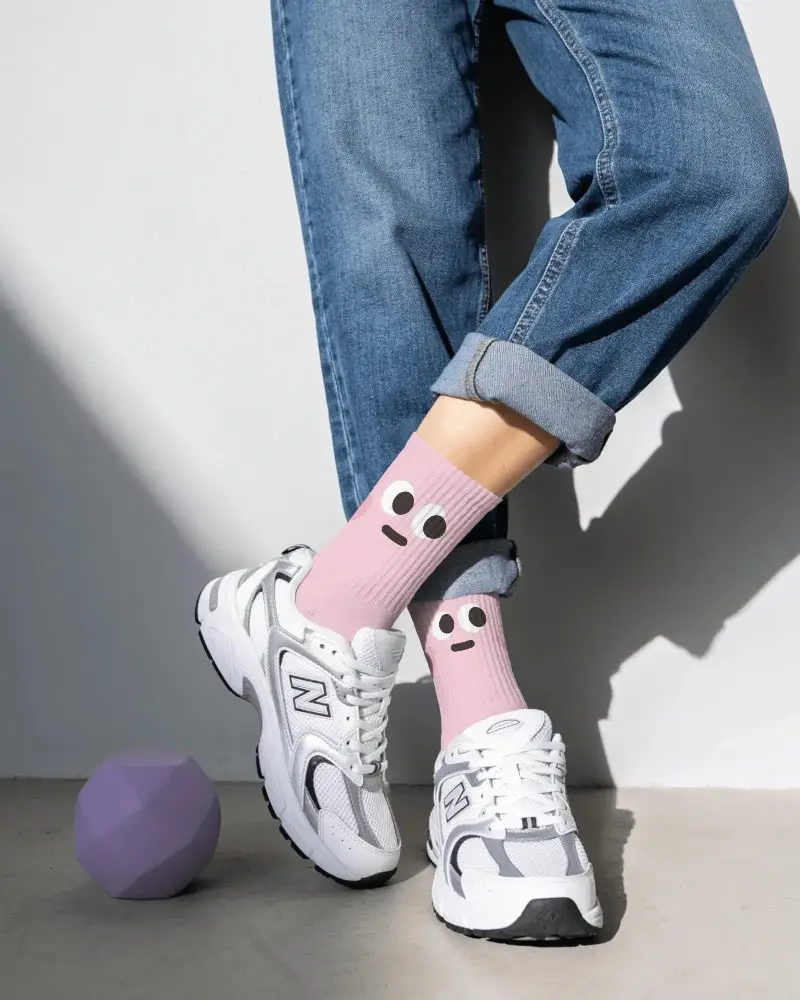 Soft Ribbed Mid Length Socks Mockup Offering Comfort And Style For Active And Casual Looks