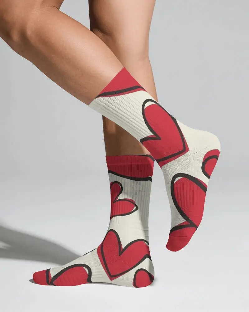 Premium Quality Breathable Mid Calf Athletic Socks Mockup For Daily Comfort And Performance Wear