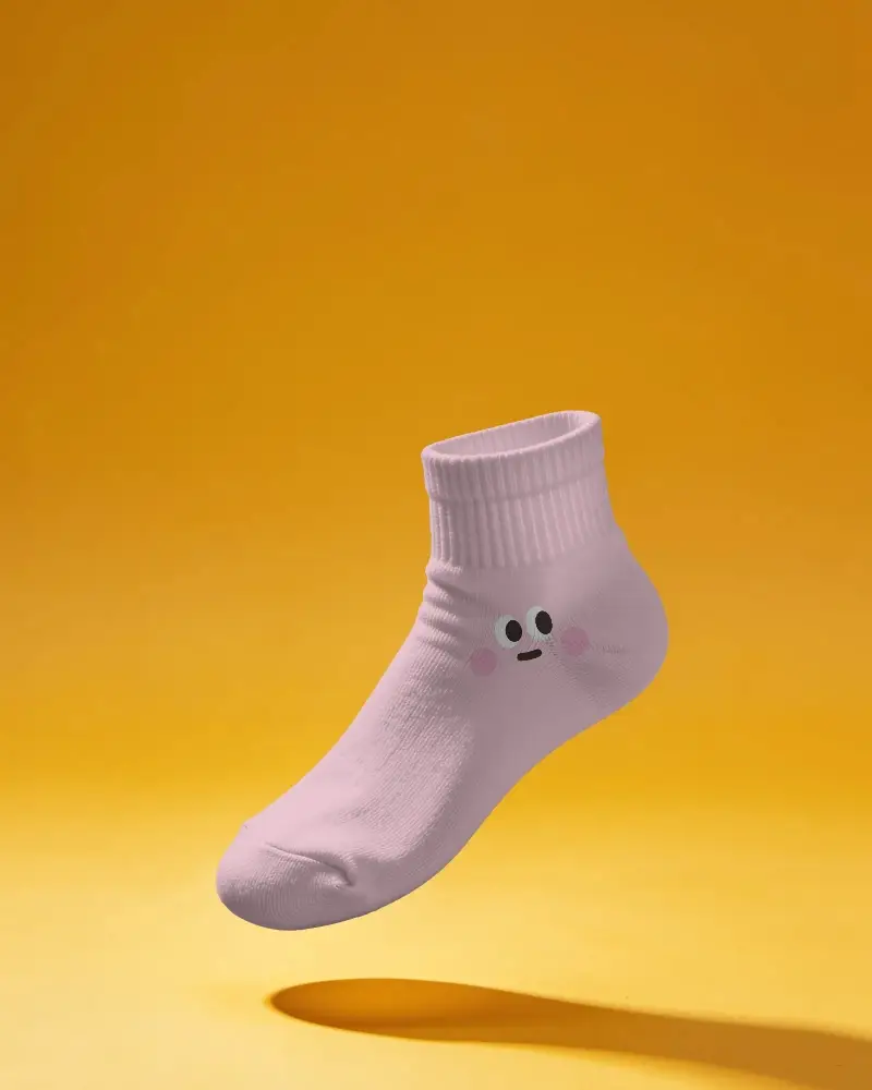 Premium Quality Athletic Ankle Socks Mockup With Ribbed Cuff Secure Fit And Durable Material